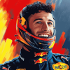 Daniel Ricciardo Famous Race Car Drivers Diamond Painting