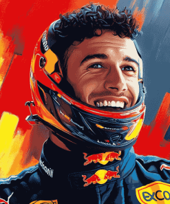 Daniel Ricciardo Famous Race Car Drivers Diamond Painting