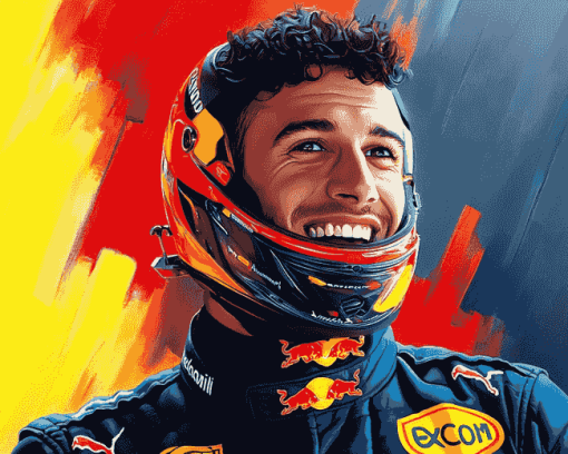 Daniel Ricciardo Famous Race Car Drivers Diamond Painting