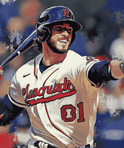 Dansby Swanson Baseball Portrait Diamond Painting