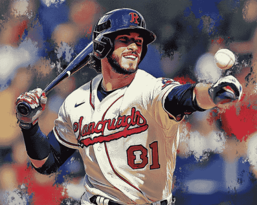 Dansby Swanson Baseball Portrait Diamond Painting