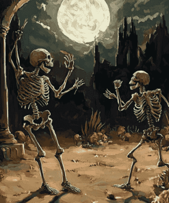 Danse Macabre Skeletons Diamond Painting