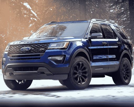 Dark Blue Ford Explorer Diamond Painting