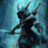 Dark Forest Fantasy Warrior Diamond Painting