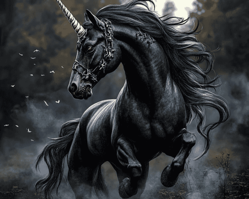 Dark Unicorn Diamond Painting