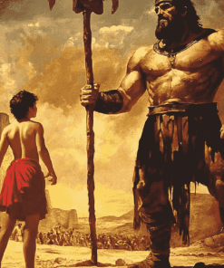 David And Goliath Movie Scene Diamond Painting