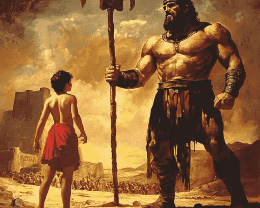 David And Goliath Movie Scene Diamond Painting