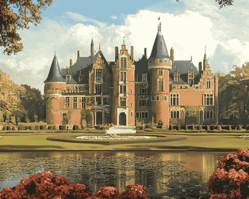 De Haar Castle Gardens Diamond Painting