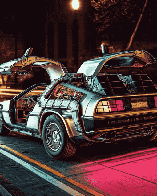 DeLorean Classic Cars Diamond Painting