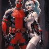 Deadpool and Harley Quinn Animations Diamond Painting