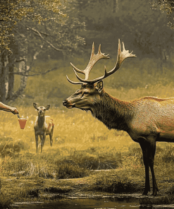 Deer and Elk Diamond Painting