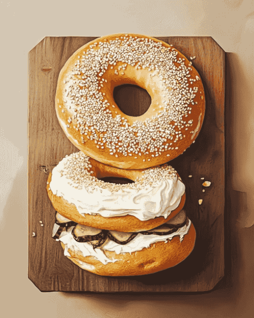 Delicious Bagel Creation Diamond Painting