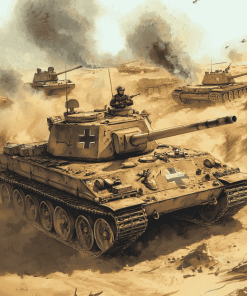 Desert War Tanks Diamond Painting