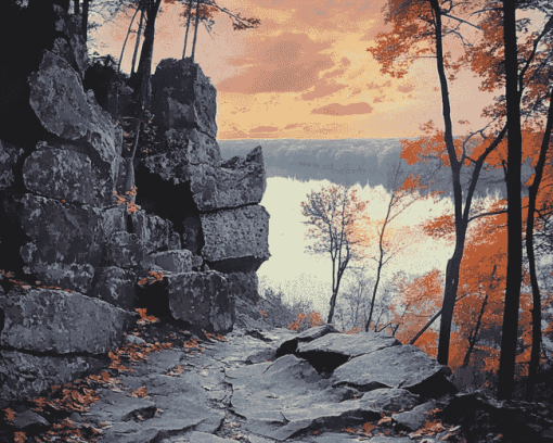 Devils Lake Scenic Views Diamond Painting