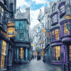 Diagon Alley Street Scene Diamond Painting