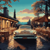 Dinners and Classic Cars Diamond Painting