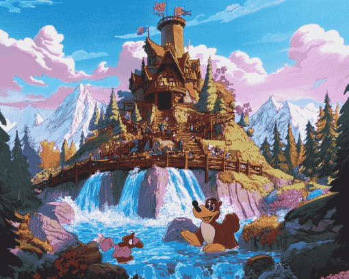 Disneyland Splash Mountain Adventure Diamond Painting