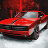 Dodge Charger in Red Diamond Painting