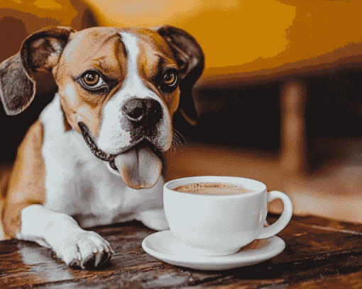 Dog Lover's Coffee Diamond Painting