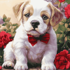 Dog and Puppies Diamond Painting