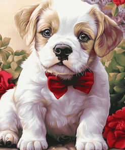 Dog and Puppies Diamond Painting