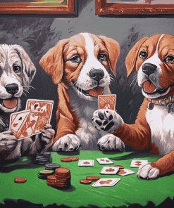 Dogs Playing Cards Diamond Painting