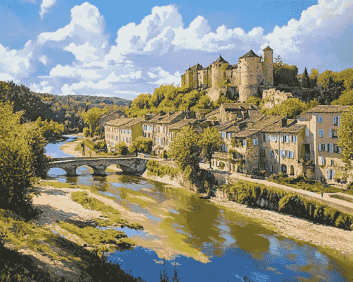 Dordogne France Scenic Diamond Painting