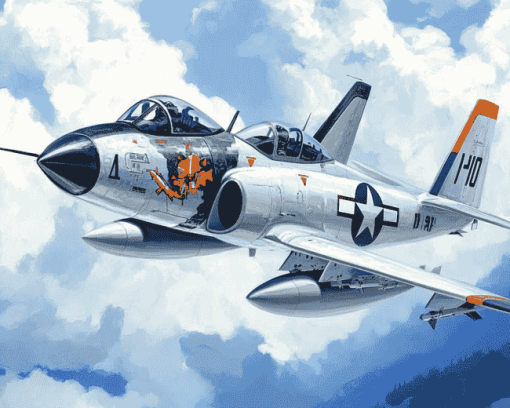 Douglas A4 Skyhawk Jets Diamond Painting