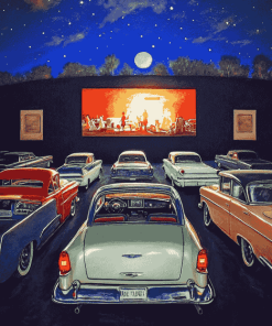 Drive In Cinema Vibes Diamond Painting