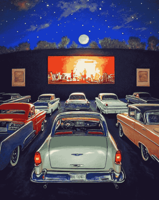 Drive In Cinema Vibes Diamond Painting