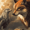 Eagle and Wolf Animal Harmony Diamond Painting