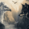 Eagle and Wolf Fantasy Diamond Painting