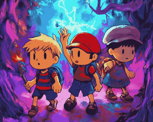 Earthbound Game Characters Diamond Painting