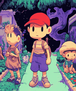 Earthbound Pixel Characters Diamond Painting