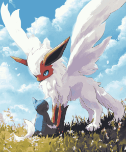 Eevee and Absol Anime Diamond Painting