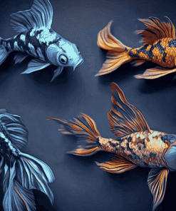 Elegant Koi Fish Diamond Painting