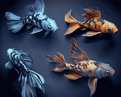 Elegant Koi Fish Diamond Painting