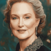 Elegant Meryl Streep Diamond Painting