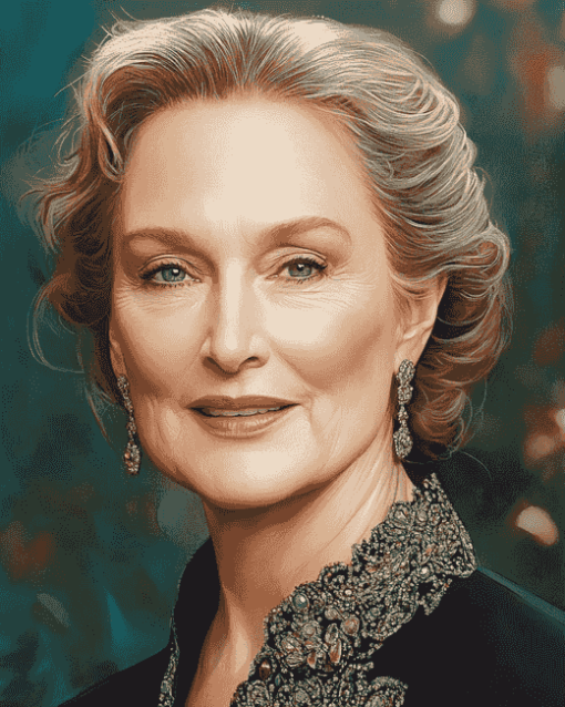 Elegant Meryl Streep Diamond Painting