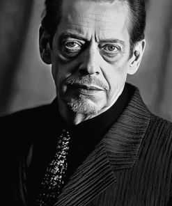 Elegant Steve Buscemi Monochrome Diamond Painting