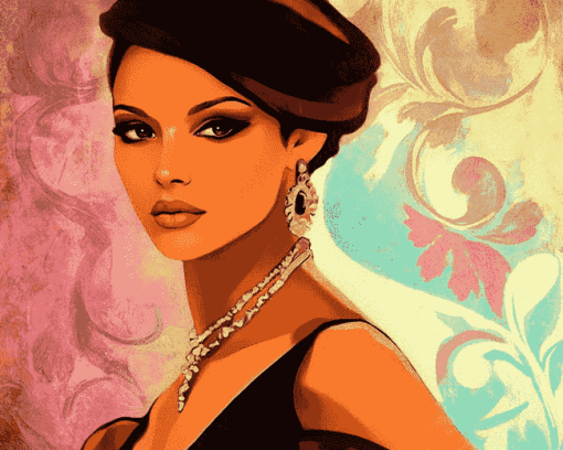 Elegant Women Lady Diamond Painting