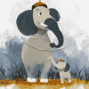 Elephant Cartoon Diamond Painting