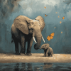 Elephant Companions Diamond Painting