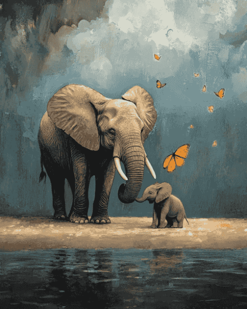 Elephant Companions Diamond Painting