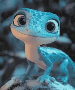 Elsa Frozen Lizard Animation Diamond Painting