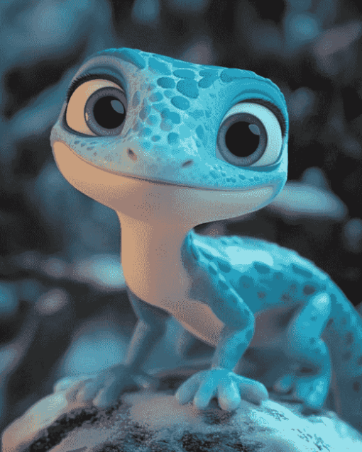 Elsa Frozen Lizard Animation Diamond Painting