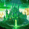 Emerald Castle Fantasy Diamond Painting