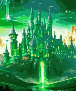 Emerald Castle Fantasy Diamond Painting