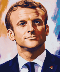 Emmanuel Macron French Leader Diamond Painting