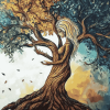 Enchanted Woman Tree of Life Diamond Painting